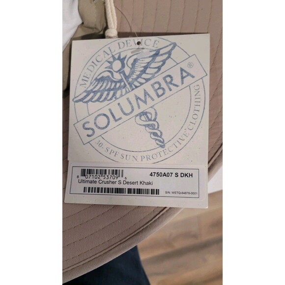 NEW Solumbra Women\'s Ultimate Shade Hat Small Desert Khaki Tan SPF 100+ 5\